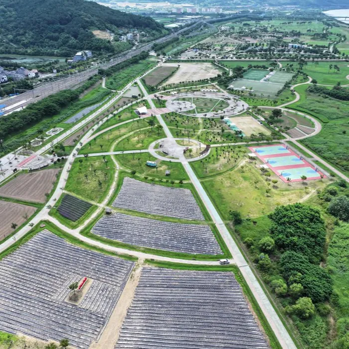 황산공원 항공 사진